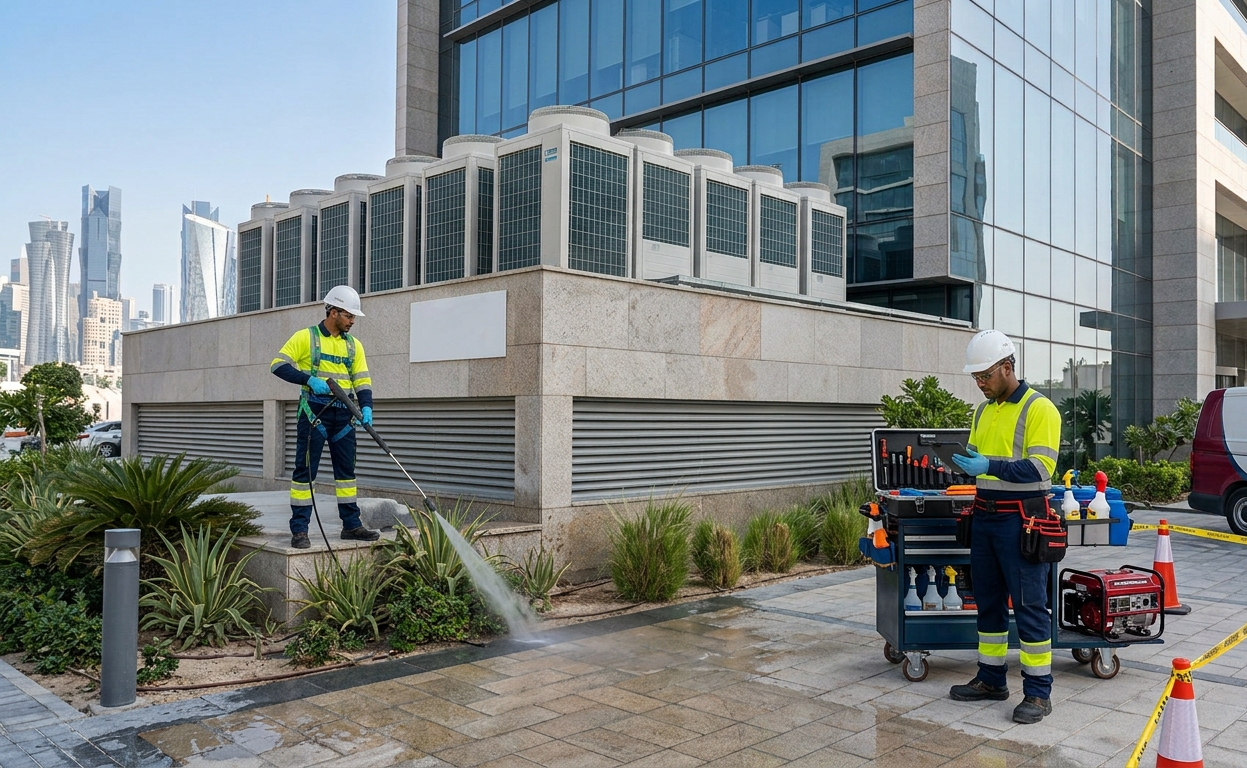 Afkar maintenance team at work